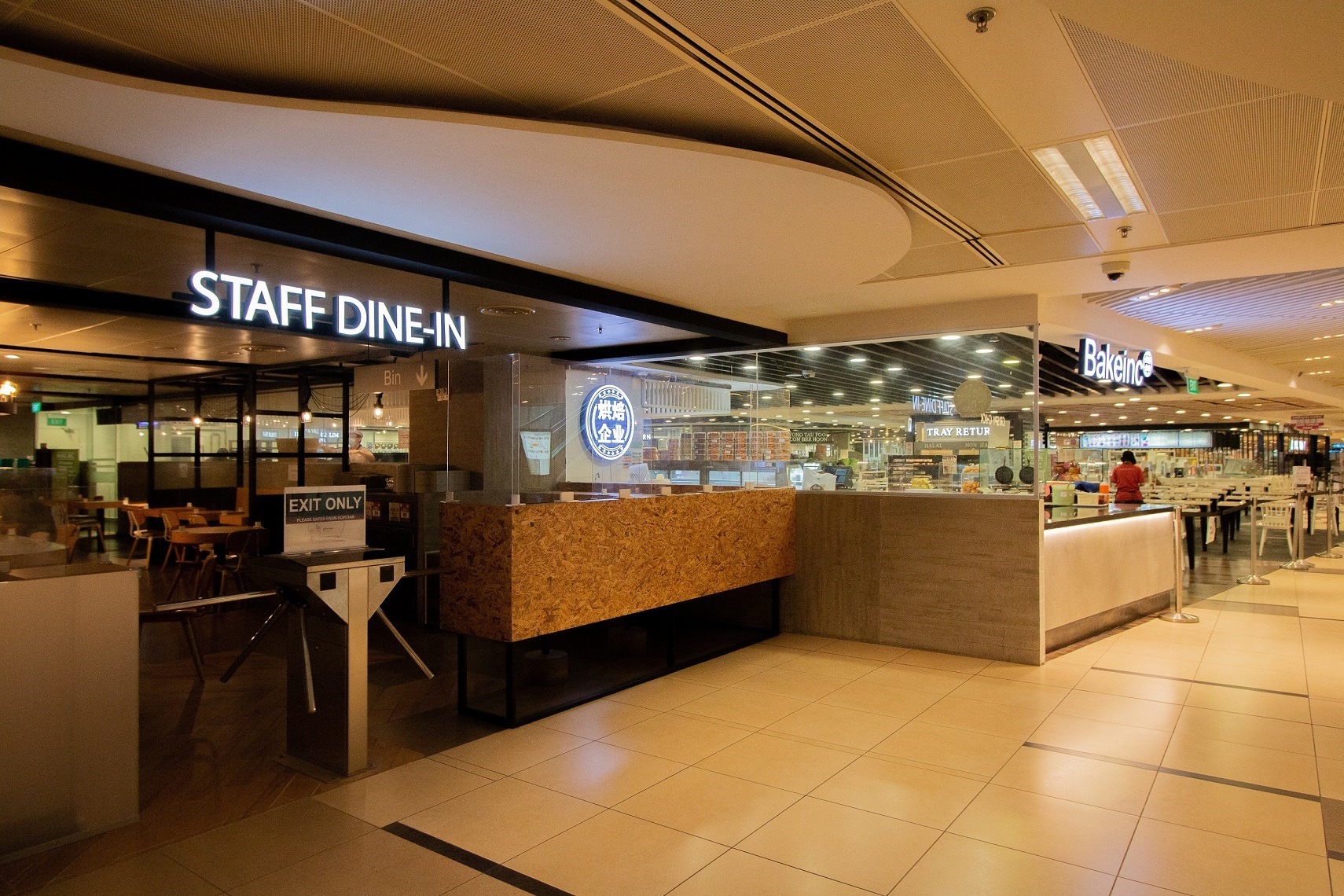 Dedicated rest and dining area for airport staff at Terminal 3 Basement 2