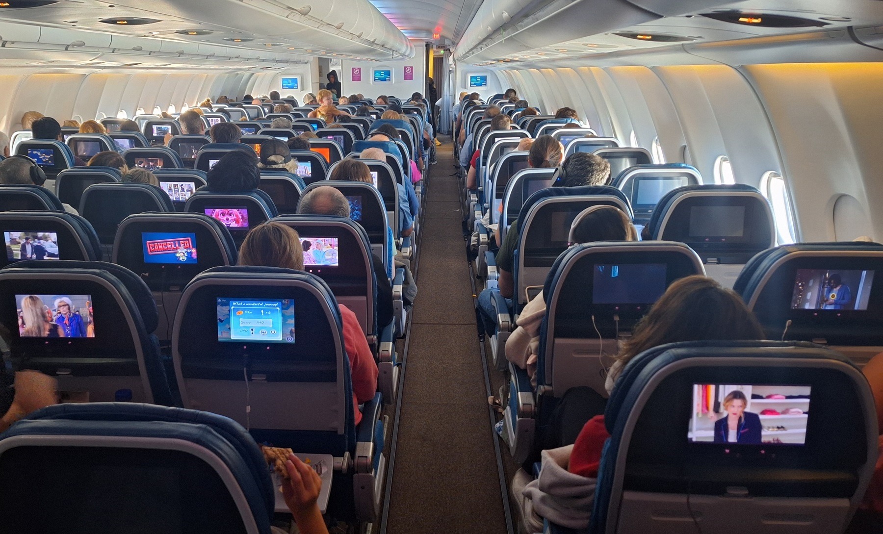 seats on an airplane
