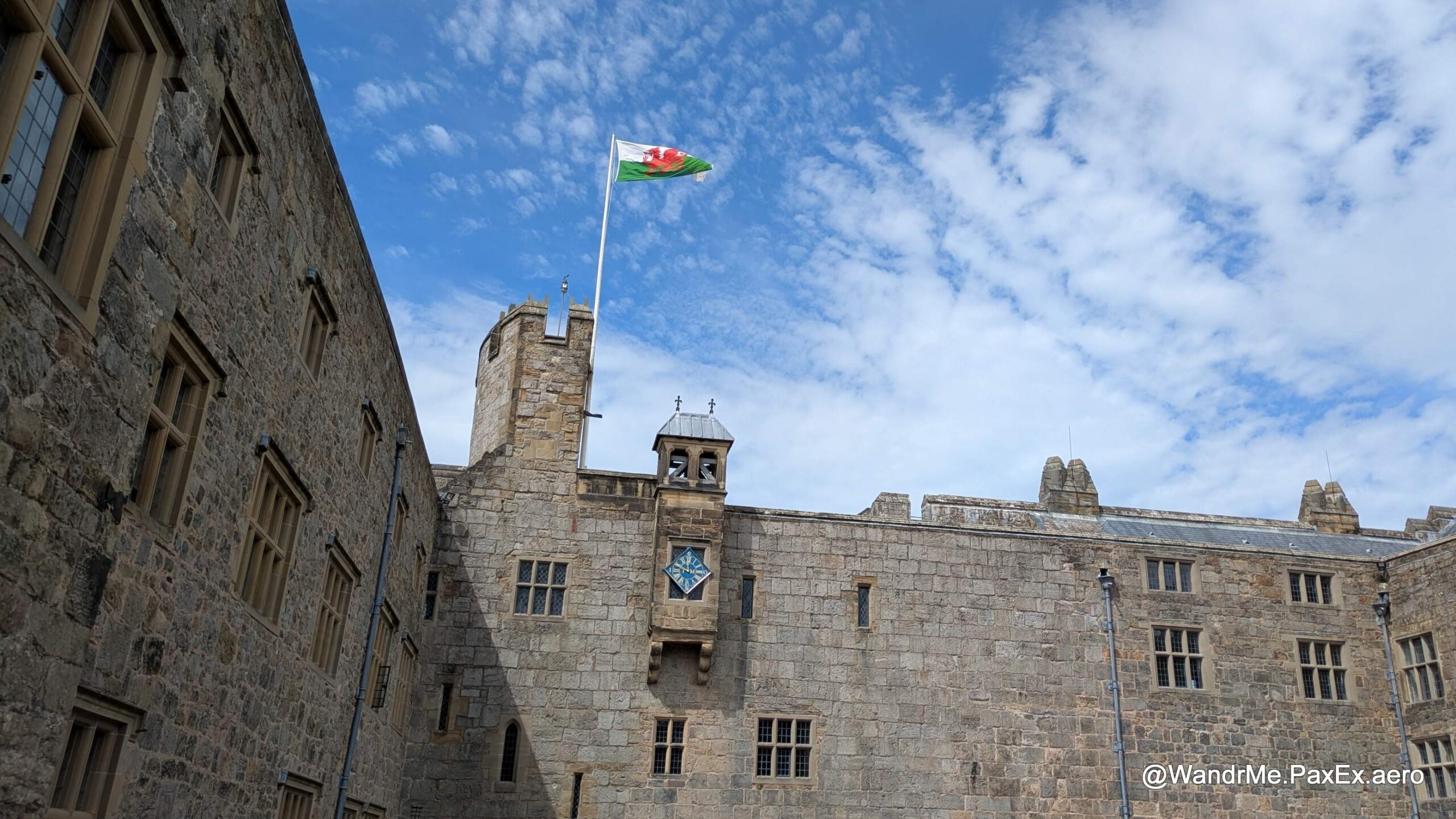 castle with welsh flag flying