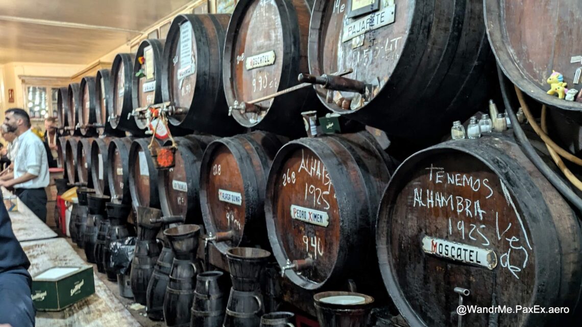 barrels of wine in a pub