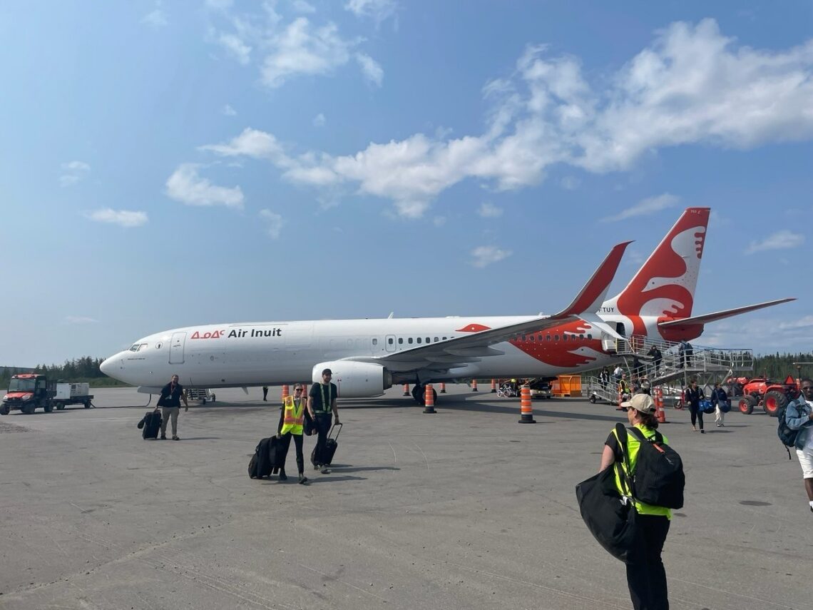 On the ramp with an Air Inuit 738 Combi