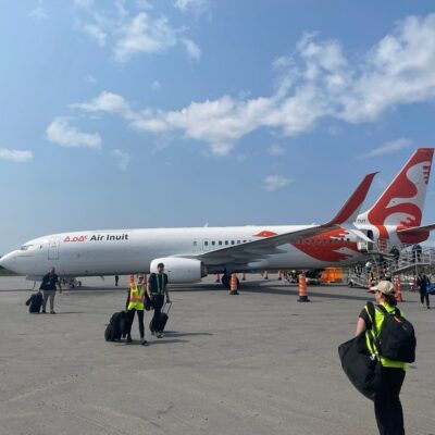 On the ramp with an Air Inuit 738 Combi
