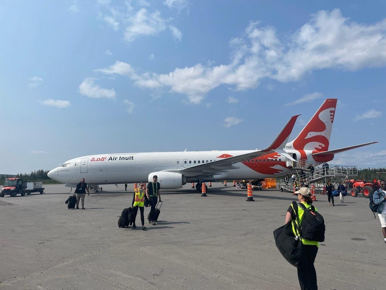 On the ramp with an Air Inuit 738 Combi